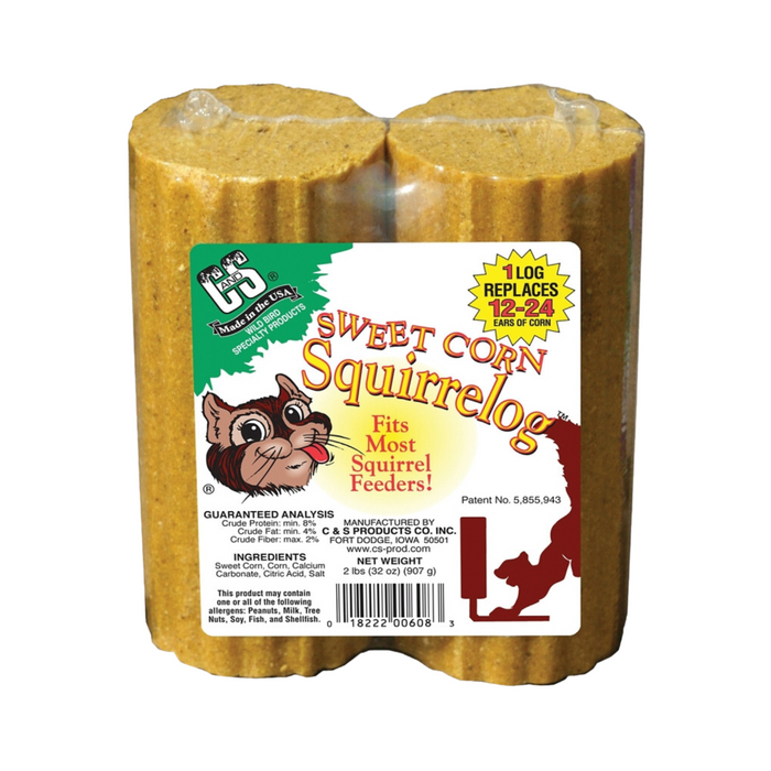 C&S Sweet Corn Squirrel Log - Pittsboro Feed