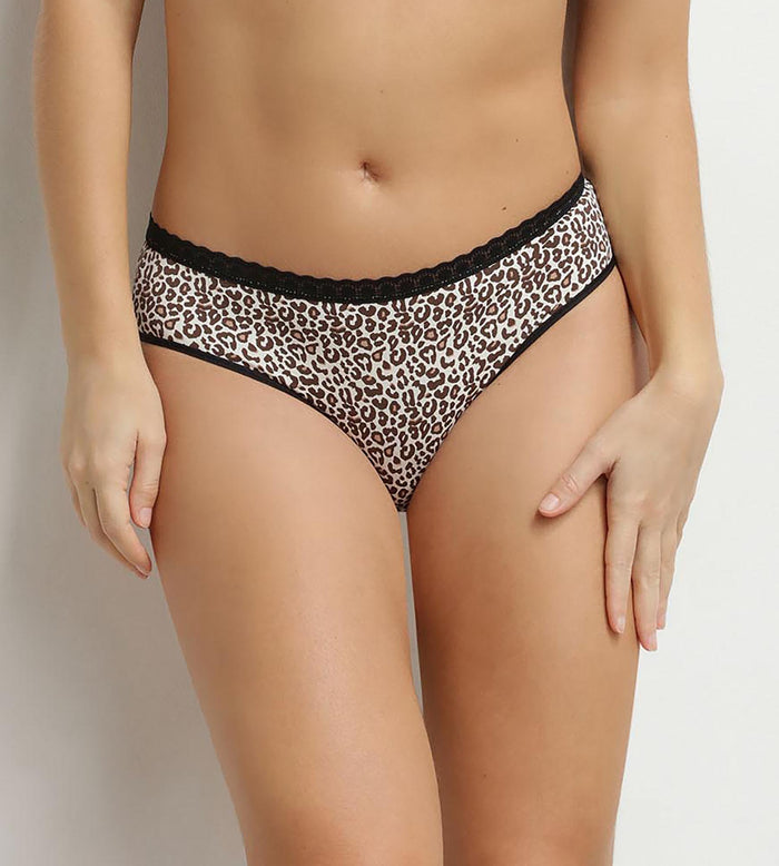Culotte femme en microfibre léopard Dim Daily Micro