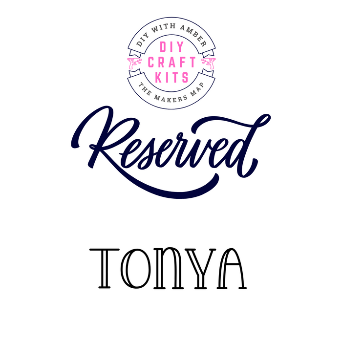 Custom Order Reserved for Tonya