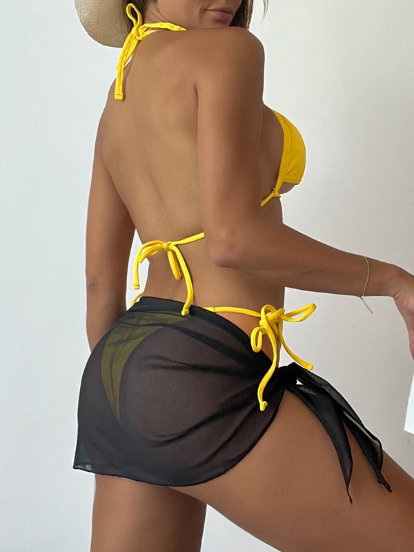 Cutout 3-Pieces Bikini Set