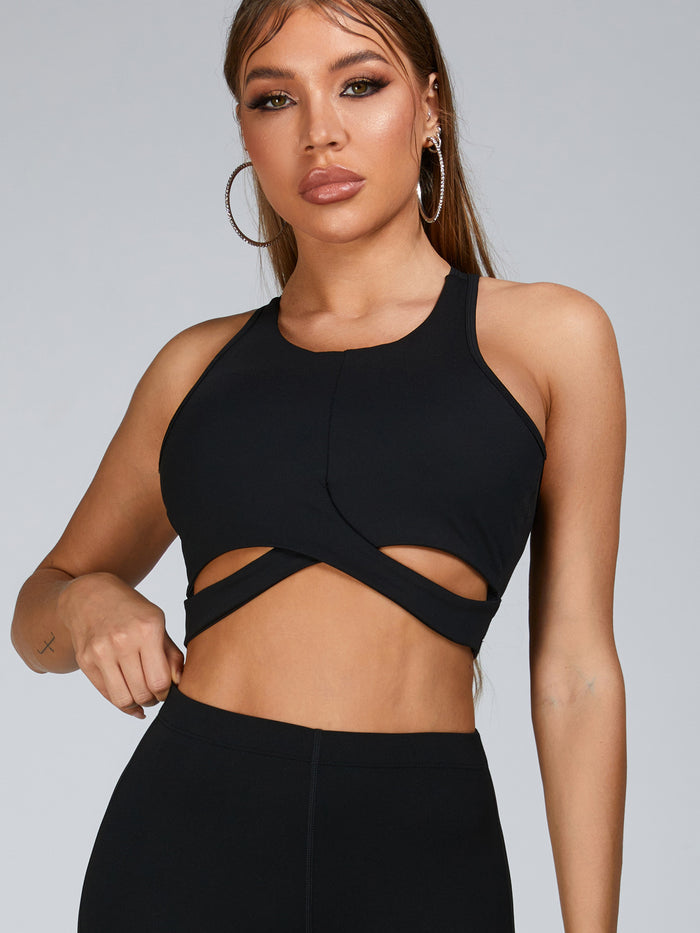 Cutout Mesh Quick-dry Cutout Backless Sports Bras