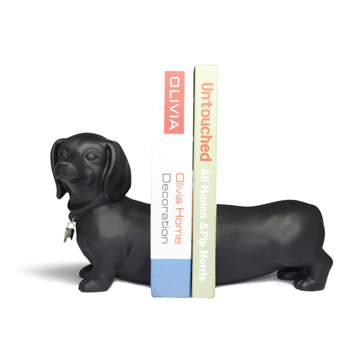 Danya B - Dachshund Dog Bookend Set: Black
