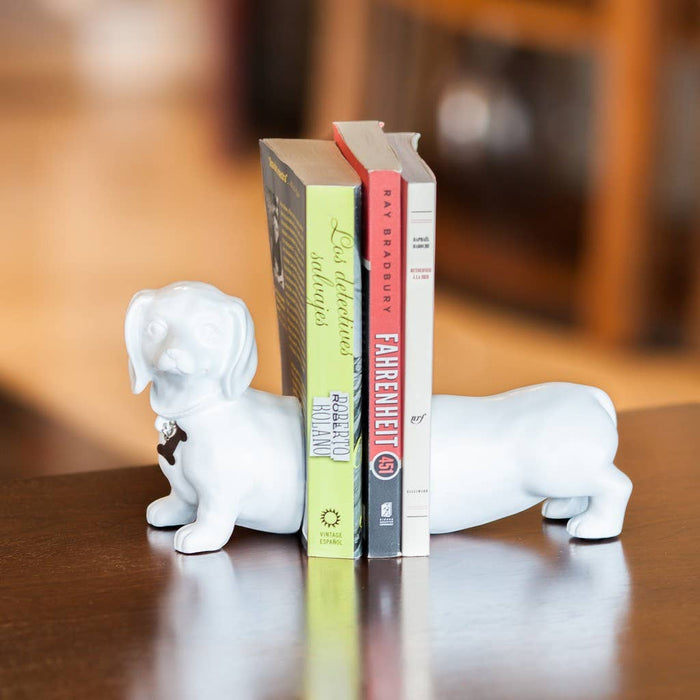 Danya B - Dachshund Dog Bookend Set: Black