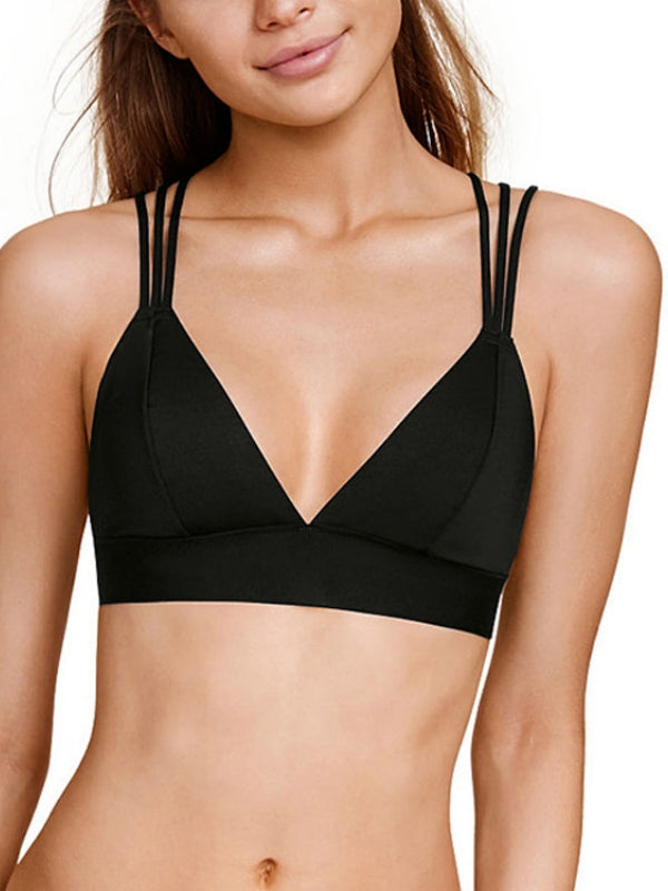 Deep V Collar Cross Back Mesh Quick-dry Tracksuit