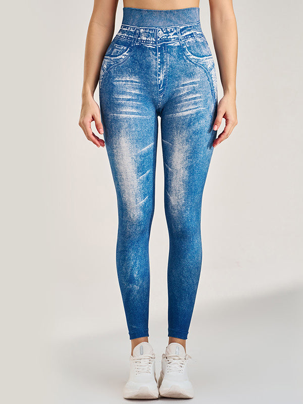 Denim Hip-lift High-waisted Leggings