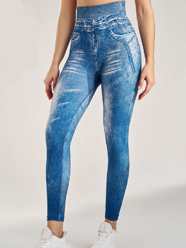 Denim Hip-lift High-waisted Leggings