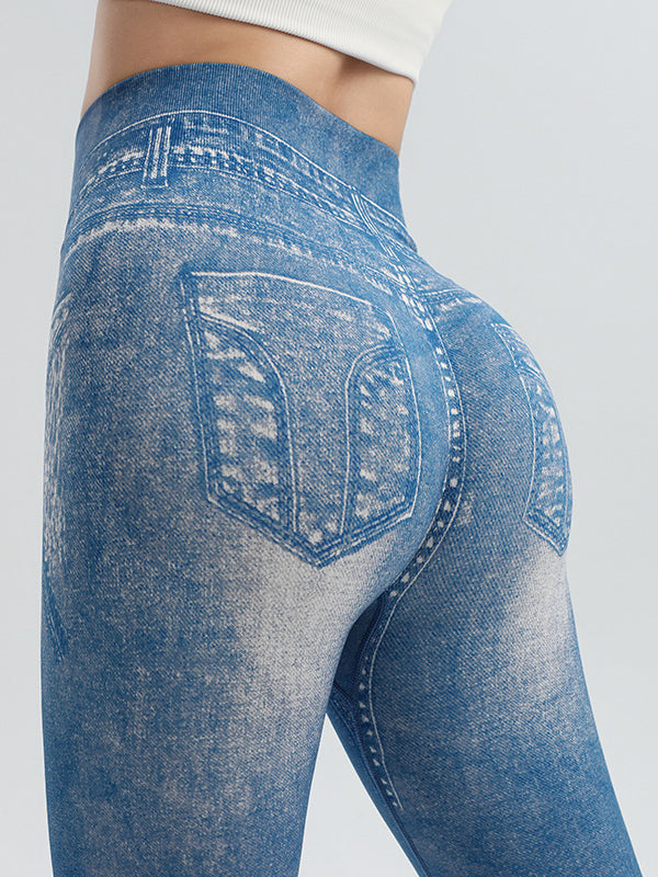 Denim Hip-lift High-waisted Leggings