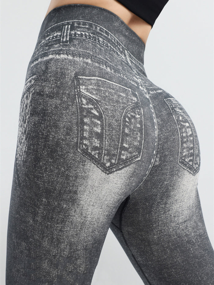 Denim Hip-lift High-waisted Leggings