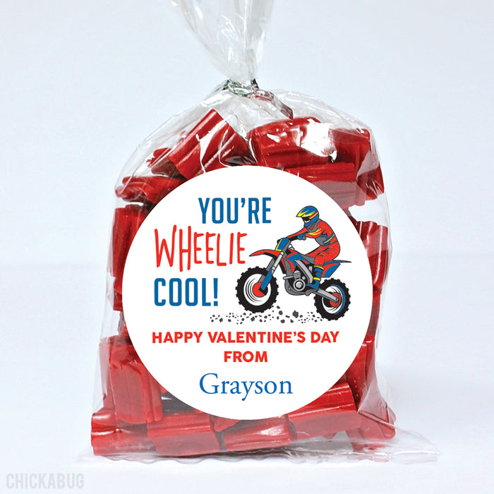 Dirt Bike Valentine's Day Stickers