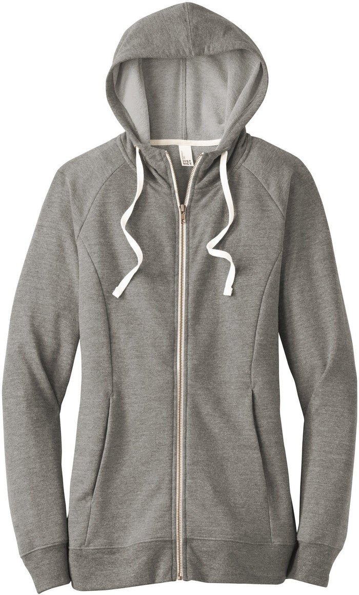 District Ladies Perfect Tri French Terry Full-Zip Hoodie