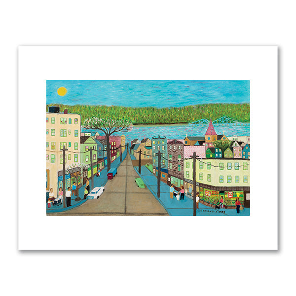 Ralph Fasanella, Dobbs Ferry River View, 1975, Private Collection. Â© Estate of Ralph Fasanella. Fine Art Prints in various sizes by Museums.Co