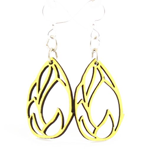Dormant bare branch blossom earrings, eco-friendly laser-cut jewelry made in USA