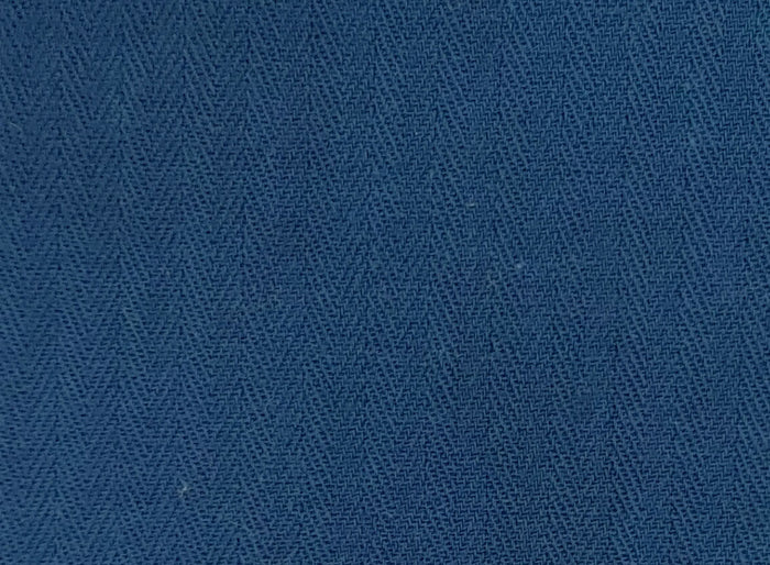 Double-Faced Herringbone Twill: 100% Cotton Fabric 7216 7215 - The Linen Lab - Blue