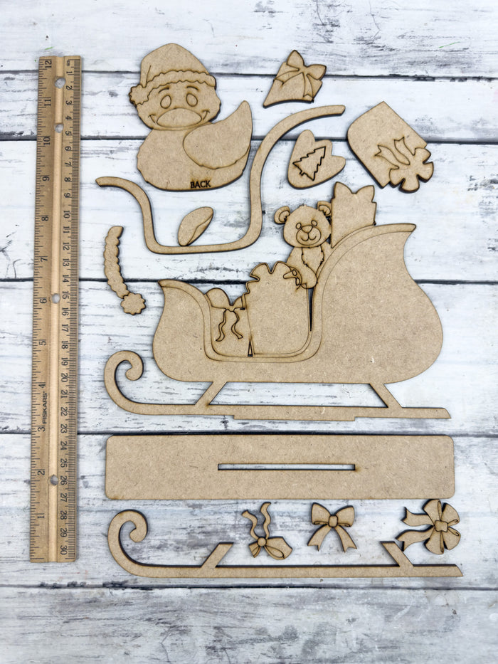 Duck Christmas Sleigh DIY Kit
