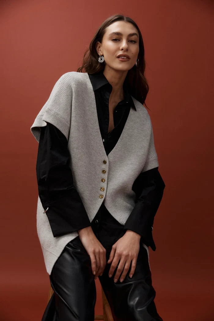 Eb+Ive Berbe Vest Cardigan Marle