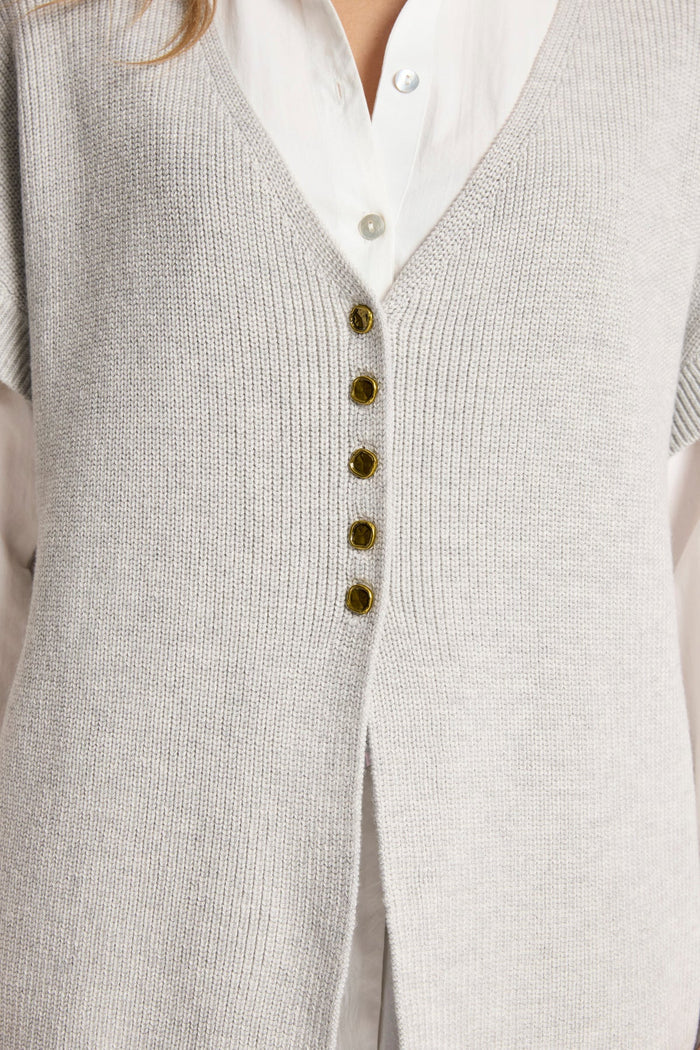 Eb+Ive Berbe Vest Cardigan Marle