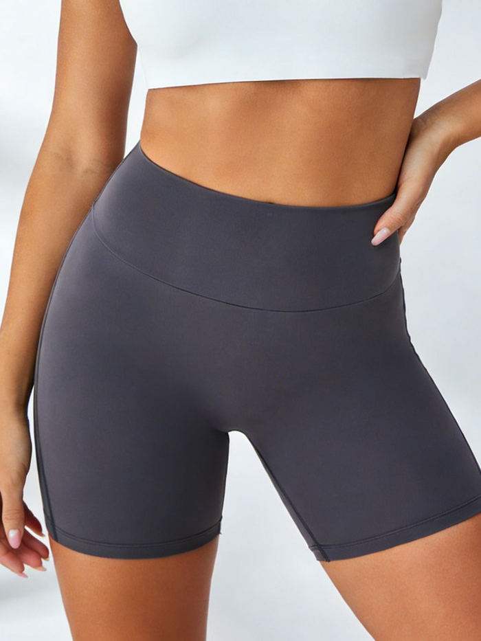 Elastic Hip Lifting Spandex Gym Cargo Booty Shorts