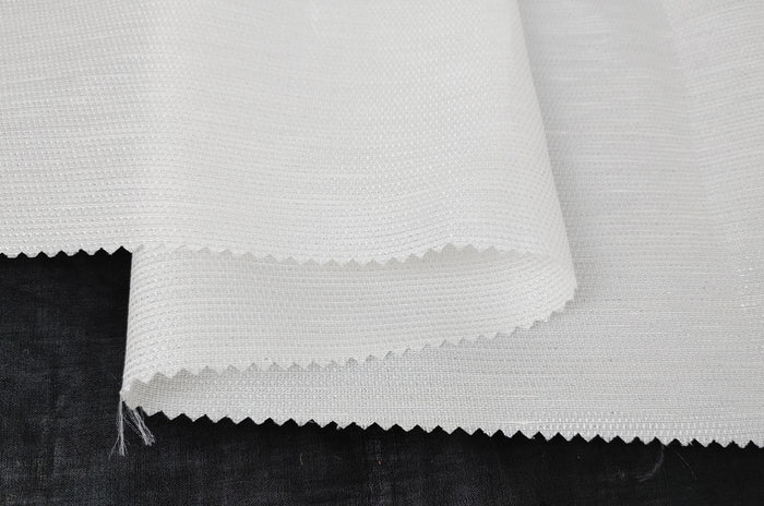 Elegant Linen Rayon Silver Lurex Fabric 2552