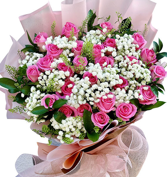 Elegant Pink Flower Bouquet Vietnamese Flowers