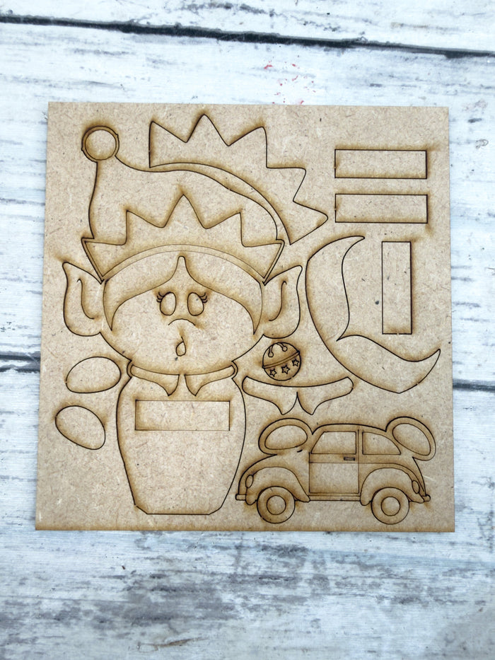 Elf Girl and Toy Car Hugger Kit