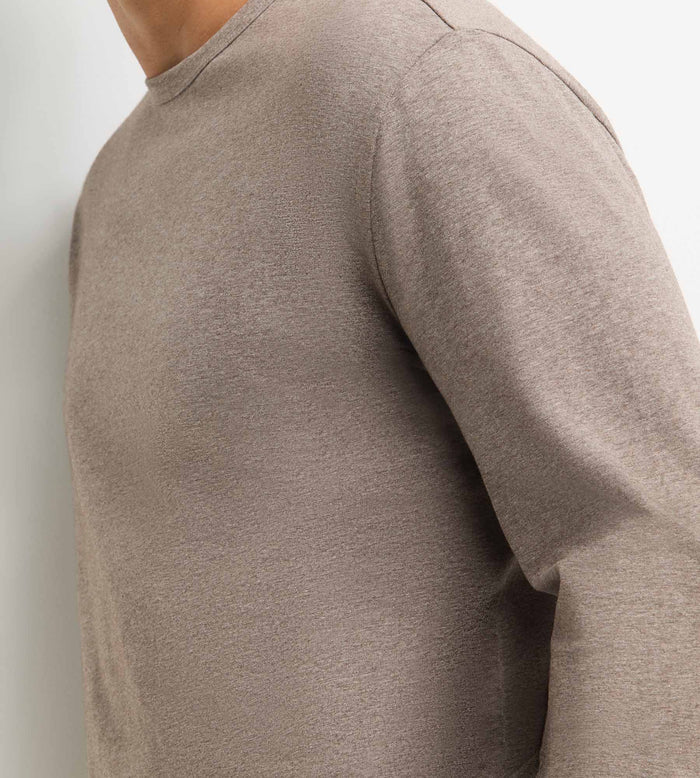 Ensemble pyjama pantalon homme marron mélange Dim Jersey Elastane