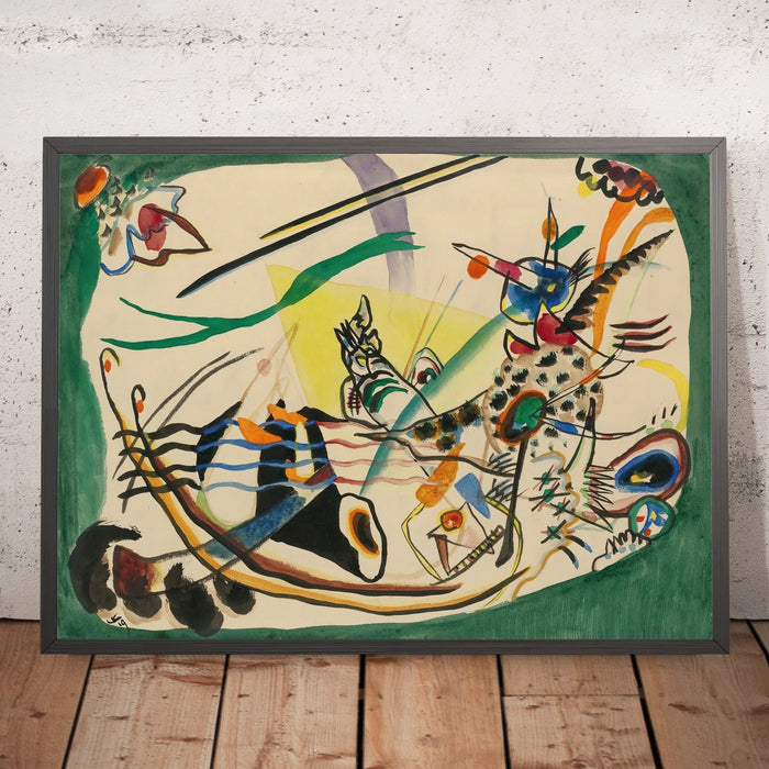 A framed image of