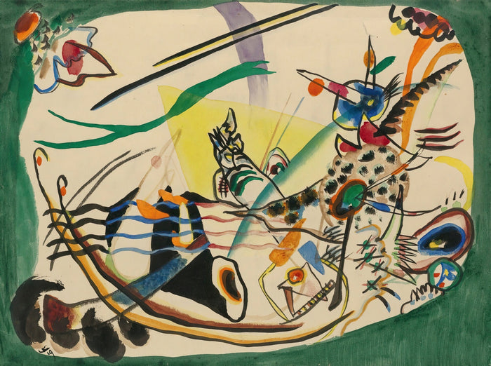 Entwurf zu Grüner Rand (Study for Green Border) by Wassily Kandinsky, 1919