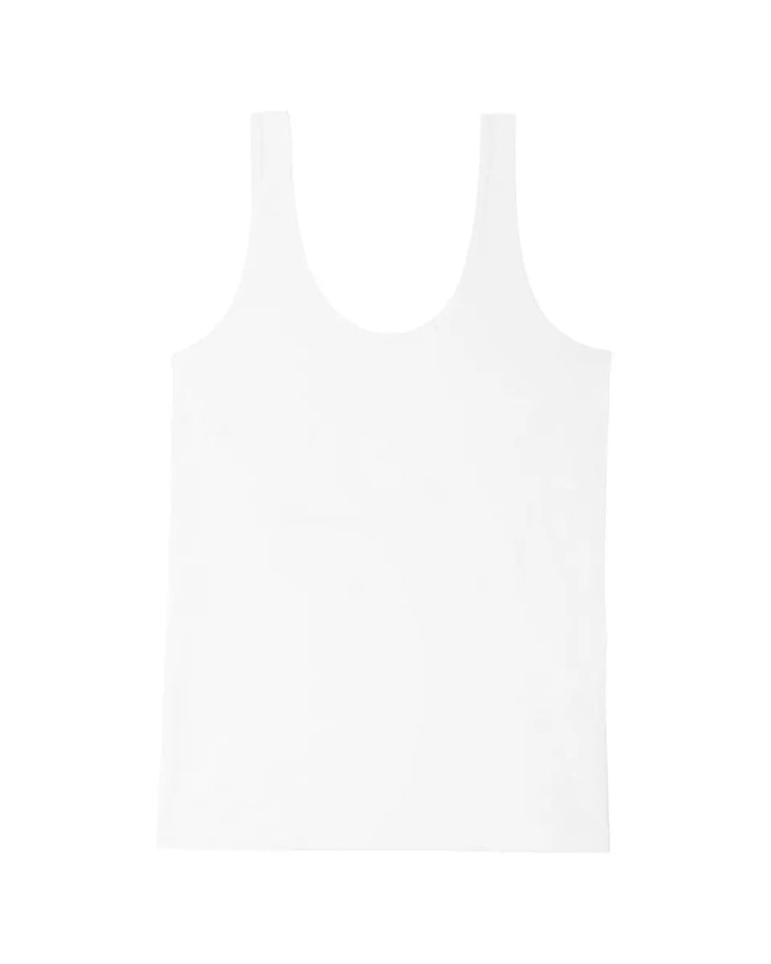 Essential Organic Bamboo Jersey Tank Top - White AMARIS