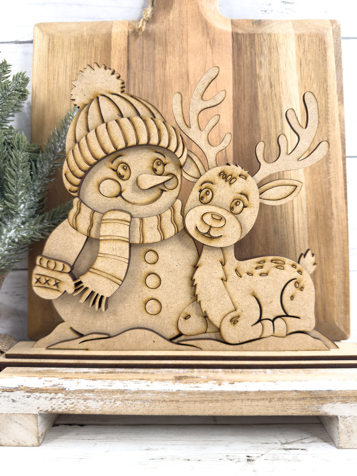 Exclusive Snowman with Deer kit