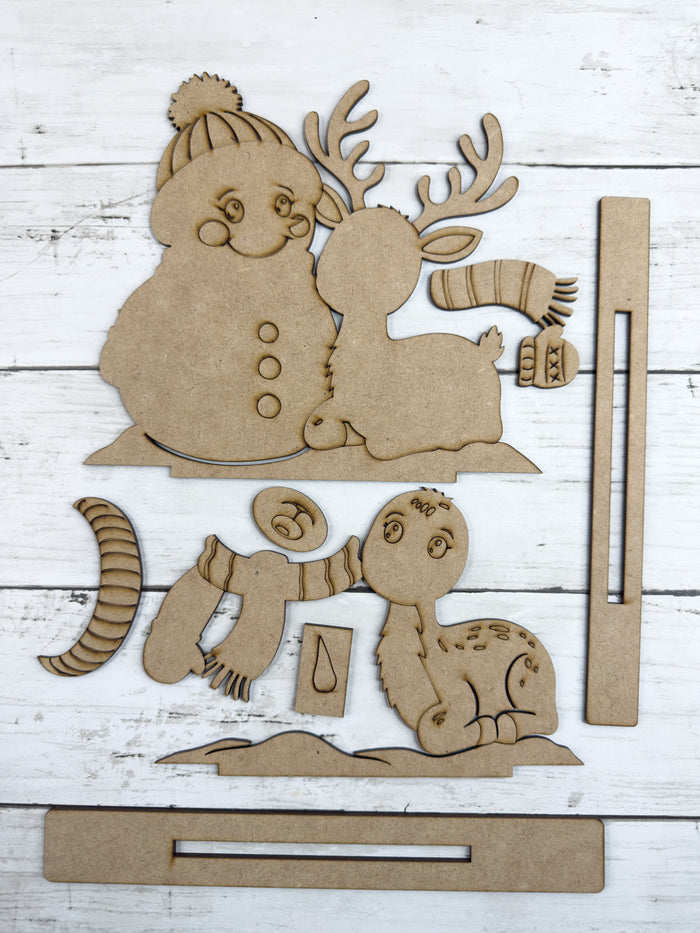 Exclusive Snowman with Deer kit