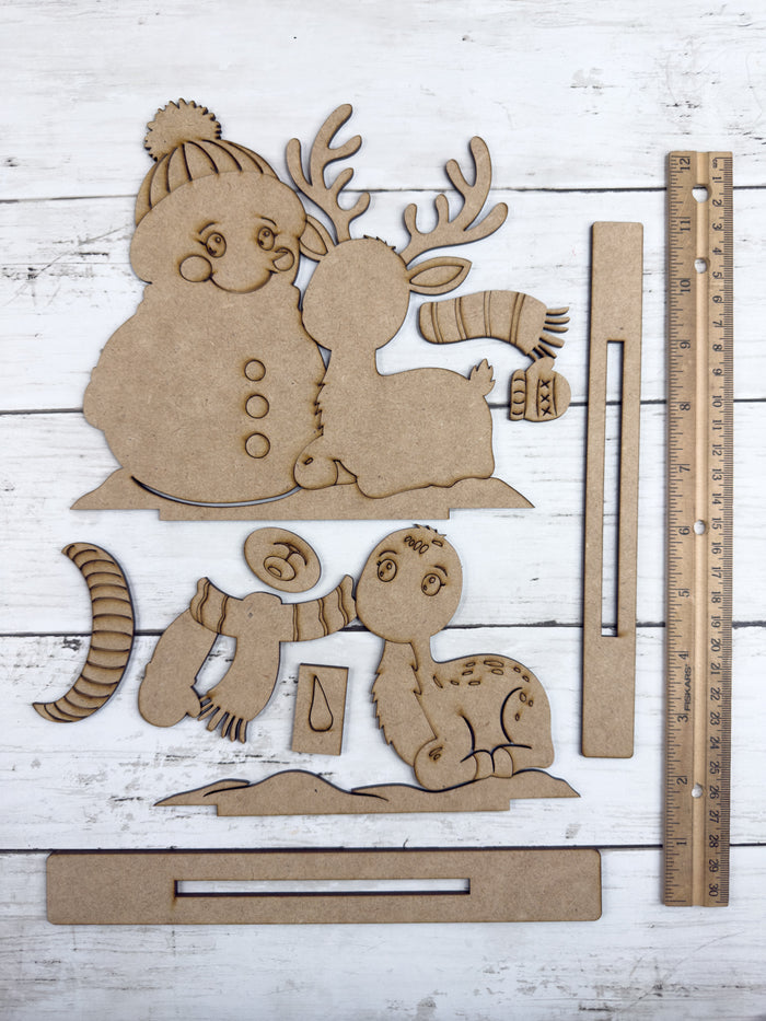 Exclusive Snowman with Deer kit