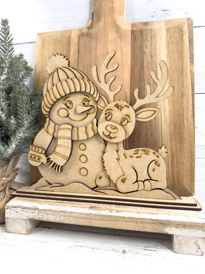 Exclusive Snowman with Deer kit