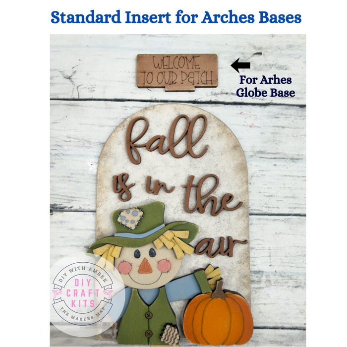 Fall Scarecrow Standard Arch Insert for Interchangeable Standard Arches Bases