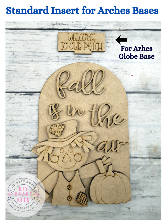 Fall Scarecrow Standard Arch Insert for Interchangeable Standard Arches Bases