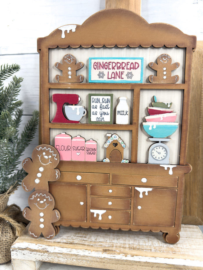 Fancy Mini Gingerbread Christmas Hutch DIY Craft Kit