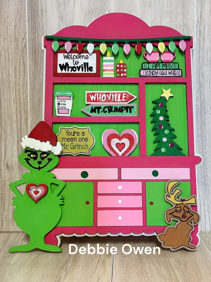 Fancy Mini Green Guy Christmas Hutch DIY Craft Kit