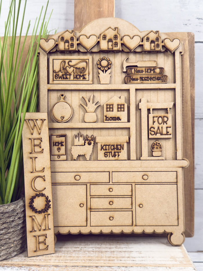 Fancy Mini Realtor Hutch DIY Craft Kit