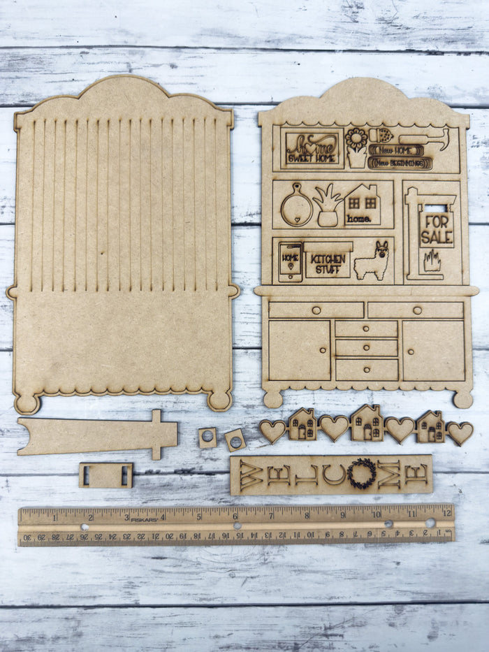 Fancy Mini Realtor Hutch DIY Craft Kit