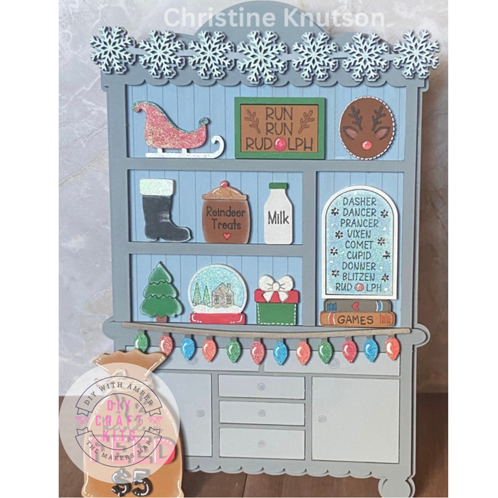 Fancy Mini Reindeer Christmas Hutch DIY Craft Kit
