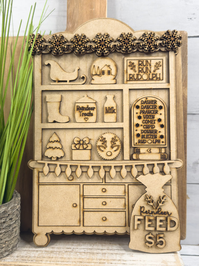 Fancy Mini Reindeer Christmas Hutch DIY Craft Kit
