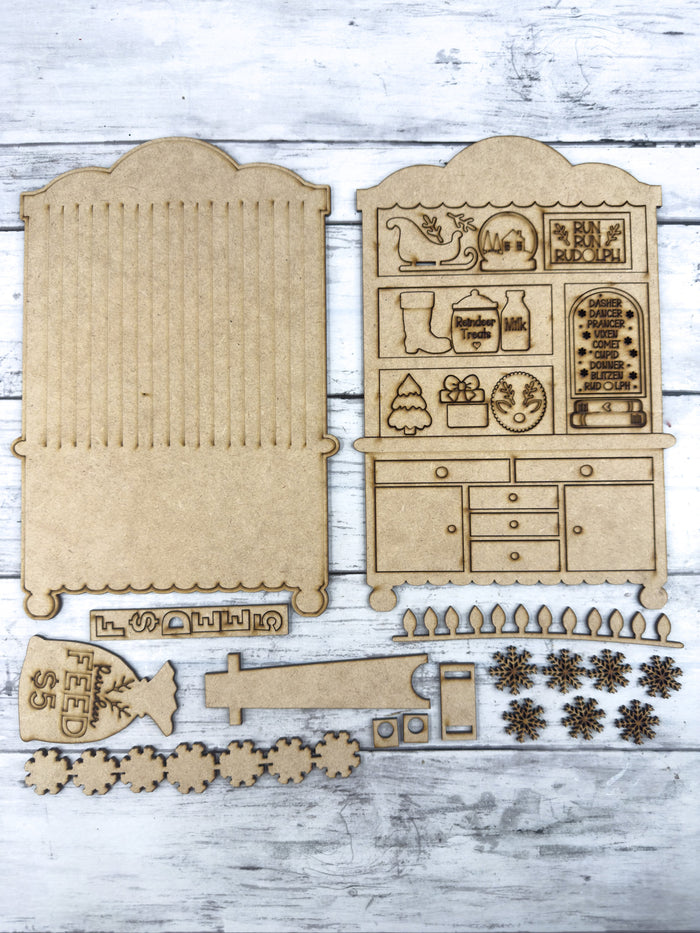 Fancy Mini Reindeer Christmas Hutch DIY Craft Kit