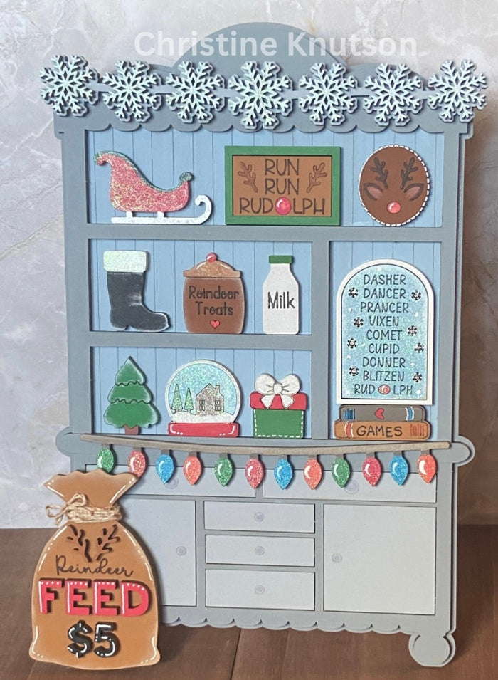 Fancy Mini Reindeer Christmas Hutch DIY Craft Kit