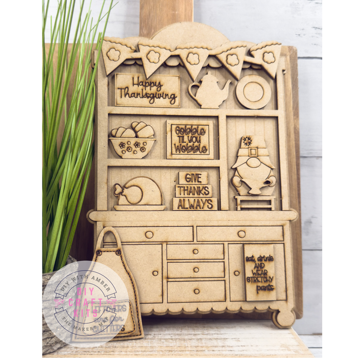 Fancy Mini Thanksgiving Gnome Hutch DIY Craft Kit