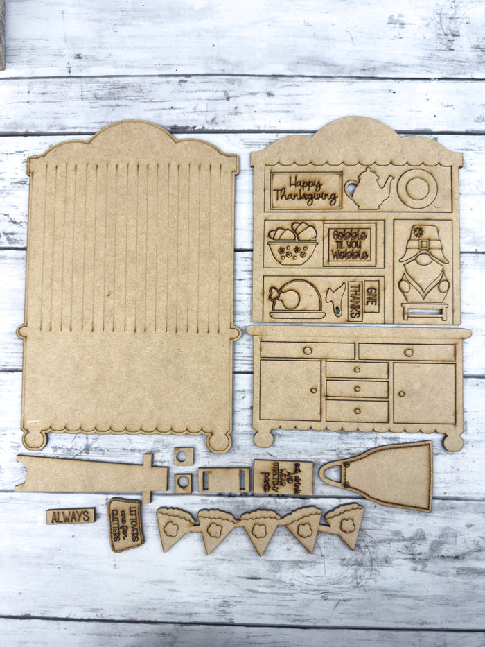 Fancy Mini Thanksgiving Gnome Hutch DIY Craft Kit