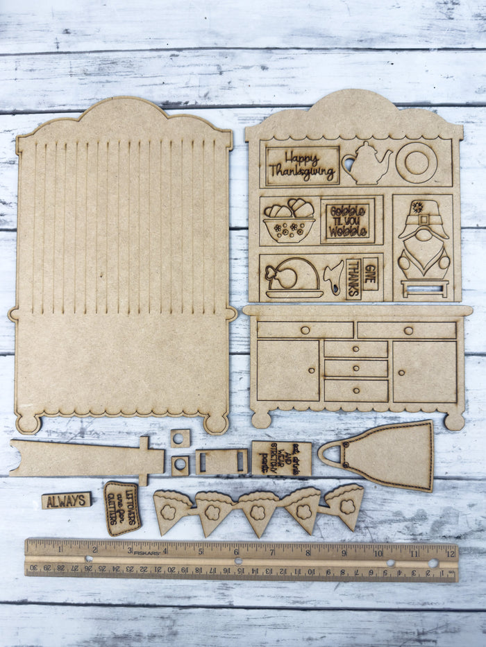 Fancy Mini Thanksgiving Gnome Hutch DIY Craft Kit