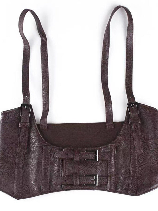 Faux Leather Punk Retro Shapewear