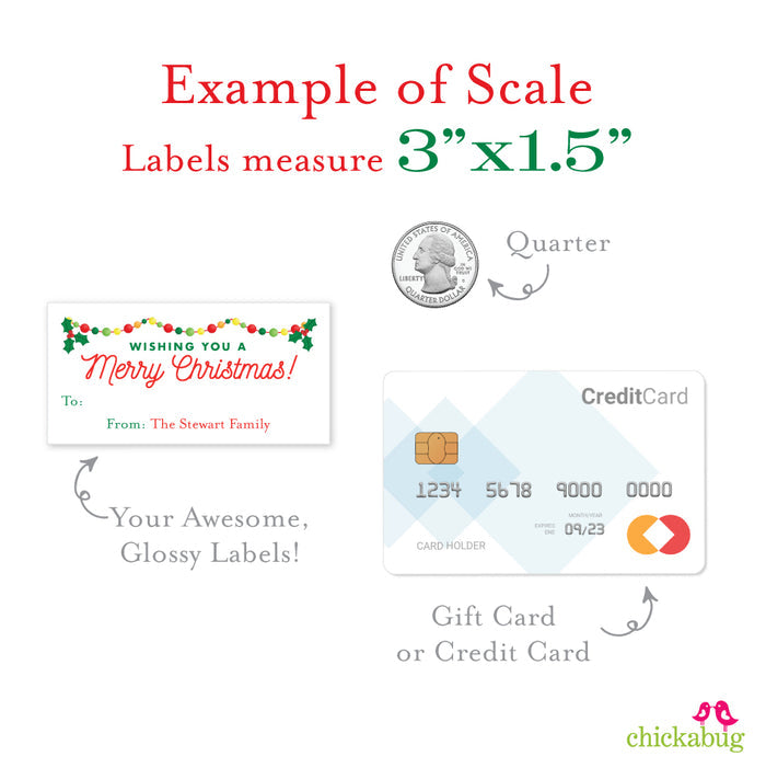 Festive Garland Christmas Gift Labels