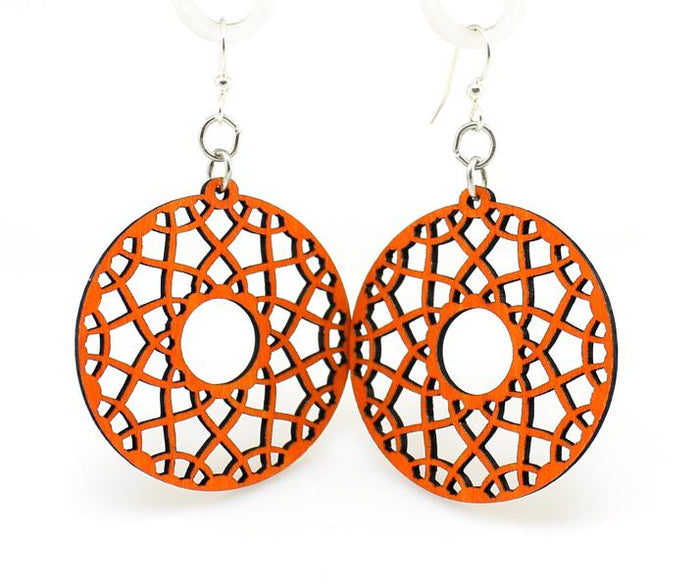Flare radiating burst earrings, eco-friendly laser-cut jewelry made in USA