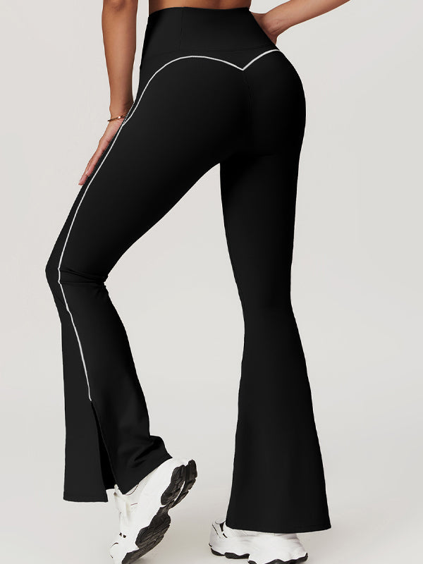 Flare Hip-lift High-waisted Split Pants