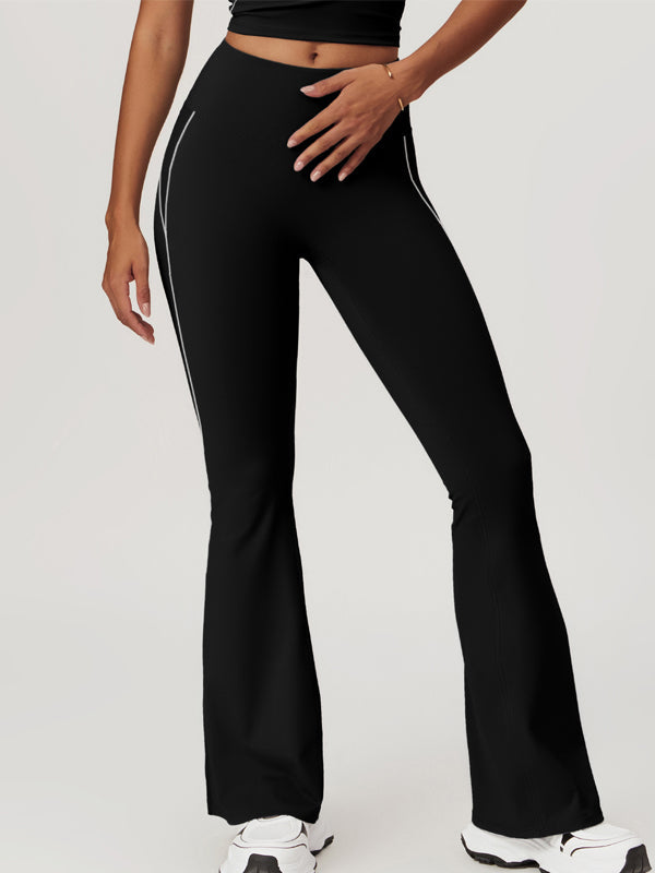 Flare Hip-lift High-waisted Split Pants